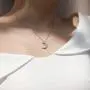 Necklace for Women 14K Gold Plated, Tiny 14K White Gold Cubic Zirconia Pendant Necklace Dainty Personalized Jewelry for Girls Gift