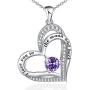 Heart Necklace for Women 925 Sterling Silver I Love You to The Moon and Back Necklace for Girls