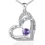 Heart Necklace for Women 925 Sterling Silver I Love You to The Moon and Back Necklace for Girls