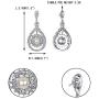 EVER FAITH Rhinestone Crystal Simulated Pearl Wedding Bride Teardrop Dangle Earrings Clear Silver-Tone