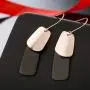 HAISWET Art Deco Stainless Steel Fish Hook Dangle Earrings for Women HAISWET Art Deco Stainless Steel Fish Hook Dangle Earrings for Women