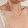 MONOZO Gold Paperclip Chain Necklace for Women, 14k Gold Filled Link Paperclip Chain Choker Necklace Chain Link Bracelet Sets Girls Long Oval Rectangle Chain Paper Clip Link Necklace for Women Girls