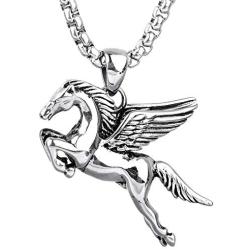 Running Horse Shape Men Necklaces Stainless Steel Pendant Necklace Women Girls Gift