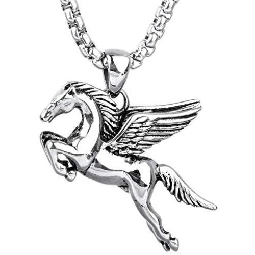 Running Horse Shape Men Necklaces Stainless Steel Pendant Necklace Women Girls Gift