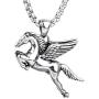Running Horse Shape Men Necklaces Stainless Steel Pendant Necklace Women Girls Gift