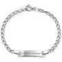 Thin ID Identification Bracelet Curb Cuban Link Engravable Name Plate 925 Silver Sterling Small Wrist 6 Inch Personalize