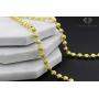 925 Italian Sterling Silver 2mm - 6mm Ball Bead Moon Cut Chain, FREE Microfiber Cloth, Yellow Gold Dog Tag Solid Necklace, Giorgio Bergamo