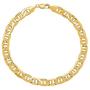 GM Jewelry 18K Real Gold Plated Flat Marina/Mariner Link Bracelet 8 5mm Unisex Men Women Teens