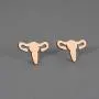 Tiny Uterus Earrings Simple Stainless Steel Ear Studs Anatomic Stud Earrings for Women Tiny Uterus Earrings Simple Stainless Steel Ear Studs Anatomic Stud Earrings for Women