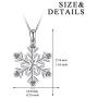 PEIMKO 925 Sterling Silver Snowflake Necklace Romantic CZ Christmas Snowflake Pendant Necklace Jewelry Gifts for Women Girls 18'' Silver Chain