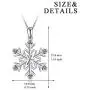 PEIMKO 925 Sterling Silver Snowflake Necklace Romantic CZ Christmas Snowflake Pendant Necklace Jewelry Gifts for Women Girls 18'' Silver Chain PEIMKO 925 Sterling Silver Snowflake Necklace Romantic CZ Christmas Snowflake Pendant Necklace Jewelry Gifts for Women Girls 18'' Silver Chain