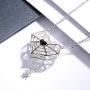 JZCOLOR Spider Pendant Necklace for Women - 925 Sterling Silver Heart Cobweb Necklace Halloween Jewelry Gift for Teens Girls