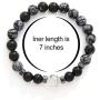 Mslamiso Black Beaded Mens Bracelet, Handmade Bracelets Jewelry Women Boho and Inspiration Jewellery Gift for Couples, Teen Girls