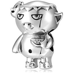 AIEGNOS 925 Sterling Silver Jewelry River Animals Charms Beads Gifts for Women Girls Fit European Charms Bracelet