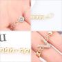Moncinday 2Pcs Gold Initial Bracelets for Women Gifts, 14K Gold Plated Beaded Bracelets Set Link Chain Bracelets Initial Bracelet Initial Jewelry for Women Teen Girls Dainty Valentines Day Present