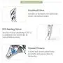 FOREVER QUEEN Cute Animal Footprints Open Ring, 925 Sterling Silver Adjustable Finger Rings for Women Girls Birthday Gifts with Jewelry Box