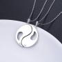 S925 Sterling Silver Best Friend Necklaces Heart 2 Piece Gifts Women Teen Girls Friendship BFF Pendant Necklace Set