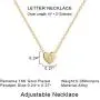Fashion Heart Initial Necklaces for Women Girls Tiny Initial Necklaces for Women 18K Gold Filled Heart Pendant Letter Alphabet Necklace Kids Heart Letter Initial Necklace Birthday Gifts for Girls Fashion Heart Initial Necklaces for Women Girls Tiny Initial Necklaces for Women 18K Gold Filled Heart Pendant Letter Alphabet Necklace Kids Heart Letter Initial Necklace Birthday Gifts for Girls