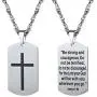 PROSTEEL Stainless Steel Cross Jewelry, Mens Womens Jewelry, Dog Tags Pendant, Military Tag with Words, Inspirational Necklace PROSTEEL Stainless Steel Cross Jewelry, Mens Womens Jewelry, Dog Tags Pendant, Military Tag with Words, Inspirational Necklace