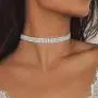 5 Pieces Rhinestone Choker Necklaces for Women Dainty Diamond Choker Silver Gold Plated Crystal Choker Necklaces Set Bridesmaid Jewelry 5 Pieces Rhinestone Choker Necklaces for Women Dainty Diamond Choker Silver Gold Plated Crystal Choker Necklaces Set Bridesmaid Jewelry