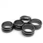 Hematite Ring, 3pcs Black Stone Magnetic Anxiety Balance Root Chakra Genuine Hematite Rings, Hematite Rings that Absorb Negative Energy then Break for Women Men Jewelry Necklace Making (7#)