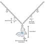 Jemplestic Butterfly Necklace 925 Sterling Silver Necklace for Women Pendant Necklace Gifts for Wife Girlfriend Jewelry for Daughter Girls Best Friends