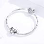 BAMOER Love Heart Bead Charms for Pandora Bracelets 925 Sterling Silver Heart Shape Charm Infinity Love Jewelry Gifts