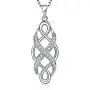 MUATOGIML 925 Sterling Silver Infinity Love Irish Celtic Knot Pendant Necklace Jewelry Gifts for Mom Wife Women