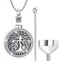 Cremation Jewelry for Ashes, Urn Necklace for Women, Sterling Silver Keepsake Pendant Charm