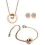 VNOX Jewelry Set Stainless Steel CZ Roman Numeral Interlocking Two-Circles Bracelet Necklace Stud Earrings for Women Girls,Bridal and Bridesmaid Accessories VNOX Jewelry Set Stainless Steel CZ Roman Numeral Interlocking Two-Circles Bracelet Necklace Stud Earrings for Women Girls,Bridal and Bridesmaid Accessories