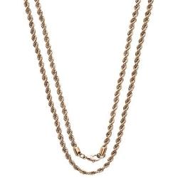 Savlano 2mm-5mm Stainless Steel Rose Gold Color Rope Twist Necklace Chain for Men & Women Comes in 16-30 inches Gift Box