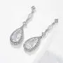 SWEETV Cubic Zirconia Teardrop Wedding Earrings for Brides Bridesmaid,Crystal Bridal Drop Dangle Earrings for Women, Wedding Bridal Jewelry SWEETV Cubic Zirconia Teardrop Wedding Earrings for Brides Bridesmaid,Crystal Bridal Drop Dangle Earrings for Women, Wedding Bridal Jewelry