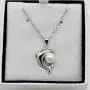 Uloveido Girls Cute White Dolphin Pendant Necklace for Women Silver Color Created Pearl Necklace for Mom Girlfriend Mother Day Birthday Jewelry Gift N1076