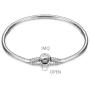 JMQJewelry Lucky Beads Women Girls European Jewelry Circle Charms for Bracelet Stainless Steel Snake Chain 14.5 16.5 18.5 20.5 cm