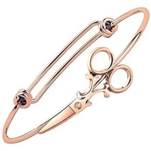 Minimalist Shears Scissor Bangle Stacking Adjustable Wire Bracelet for Hairdresser Minimalist Shears Scissor Bangle Stacking Adjustable Wire Bracelet for Hairdresser