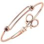 Minimalist Shears Scissor Bangle Stacking Adjustable Wire Bracelet for Hairdresser