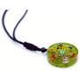 ARZASGO 7 Chakra Natural Healing Stone Necklace, Orgone Energy Crystal Magic Circle Pendant Adjustable Necklace Jewelry Gift for Women Men