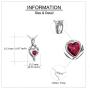 UCADRIT Heart Necklace with Simulated Birthstone 925 Sterling Silver I Love You to The Moon and Back Valentines Day Jewelry Gifts for Women Couple