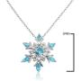 Snowflake Pendant-Necklace made with SWAROVSKI CRYSTALS in Sterling Silver on an 18in. Sterling Silver Chain