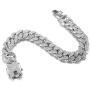 Halukakah Diamond Cuban Link Chain for Women Girl 13.5MM 18k Real Gold Plated/Platinum White Gold Finish Iced Out Choker Necklace Bracelet,Full Cz Diamond Cut Prong Set,with Giftbox