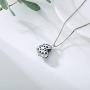 AOBOCO Sister Necklace Gifts 925 Sterling Silver I Love You Sister Heart Pendant Friendship Necklace for Sister Best Friend Classmates, Embellished with Crystals from Austria