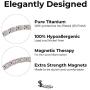 Elegant Titanium Magnetic Therapy Necklace Pain Relief for Neck Arthritis Migraine Headaches Shoulders And Back (Czech Stone Silver), Womens - Width: .25in