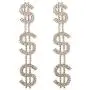 Dollar Sign Money Symbol Crystal Drop Dangle Statement Earrings Bold Fashion Jewelry Dollar Sign Money Symbol Crystal Drop Dangle Statement Earrings Bold Fashion Jewelry