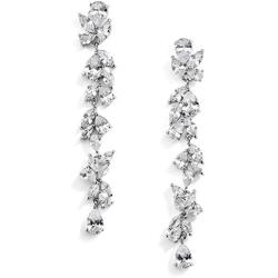Mariell CZ Crystal Wedding Dangle Earring for Women, Bridal Earrings, Jewelry for Bride, Prom, Bridesmaid