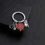 AKTAP Nurse Gifts Nurse Graduation Gift Nurse Charm Key Chain Stethoscope Charm Jewelry Heartbeat Keychain Medical Student Gift Gift for Doctor Nurse Paramedic