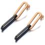 Hyperbole Stainless Steel Rose Gold Geometric Big Chain & Link Earrings Bohemia Style Creative Jewelry For Women