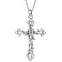 Cross Necklace 925 Sterling Silver Rose Crose Pendant Necklace Cross Necklace for Women