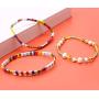 Badu 2Pcs Hematite Bracelet for Women, Fashion Stretch Bracelets, Promise Bracelet for Couples, Multicolor Bracelets