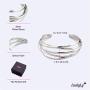 LuckyLy Bangle Marvelous Open Cuff Style Bracelet For Women, Silver and Gold, One Size Fits All