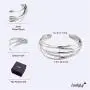 LuckyLy Bangle Marvelous Open Cuff Style Bracelet For Women, Silver and Gold, One Size Fits All LuckyLy Bangle Marvelous Open Cuff Style Bracelet For Women, Silver and Gold, One Size Fits All